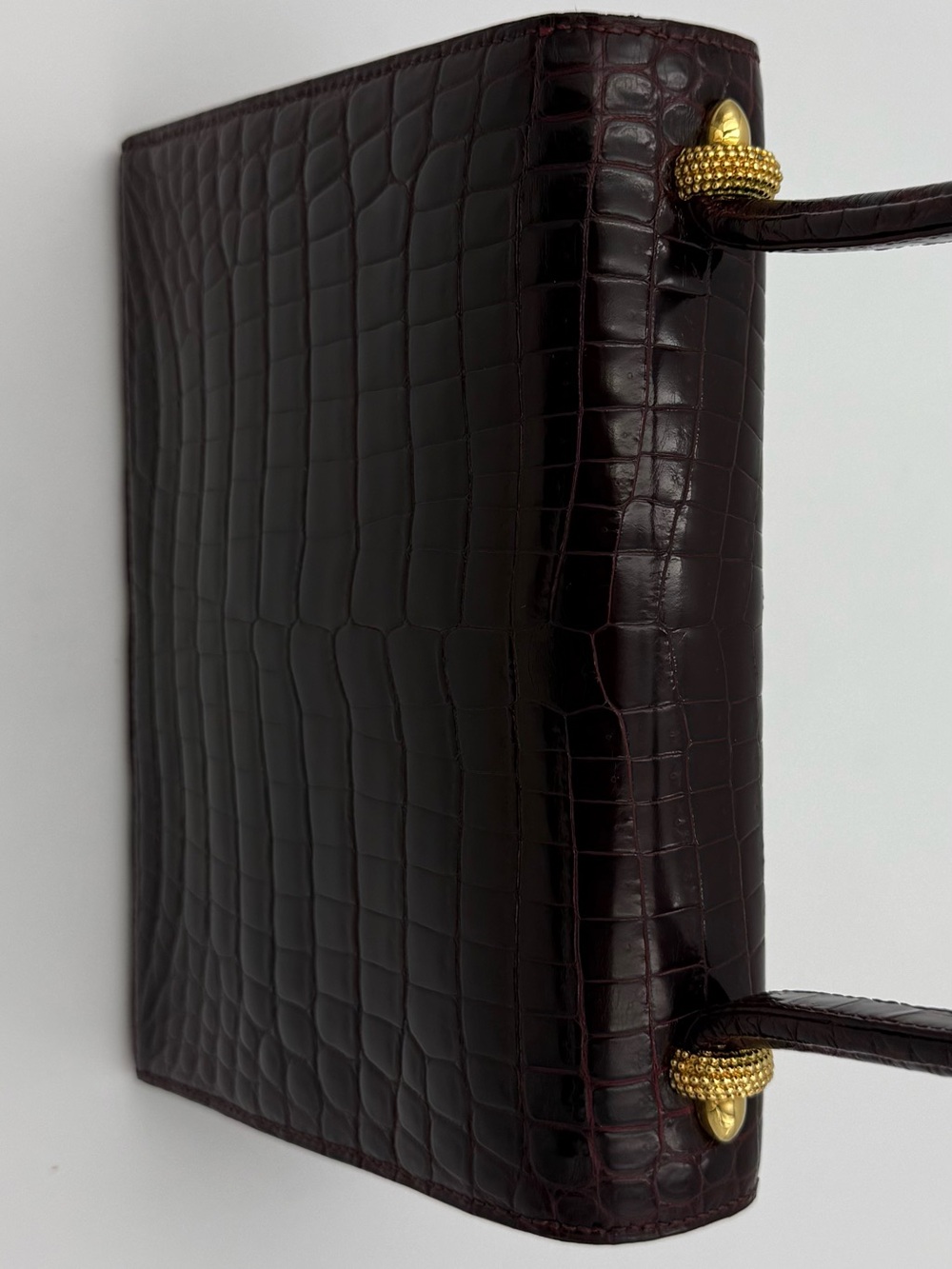 🐊MORABITO COUSU MAIN 1905 PARIS • TRAVIATA in Bordeaux CROCODILE Made in FRANCE - Picture 10 of 16